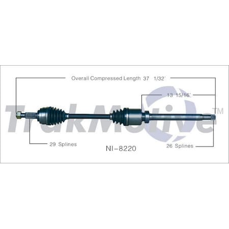 Surtrack Axle Cv Axle Shaft, Ni-8220 NI-8220